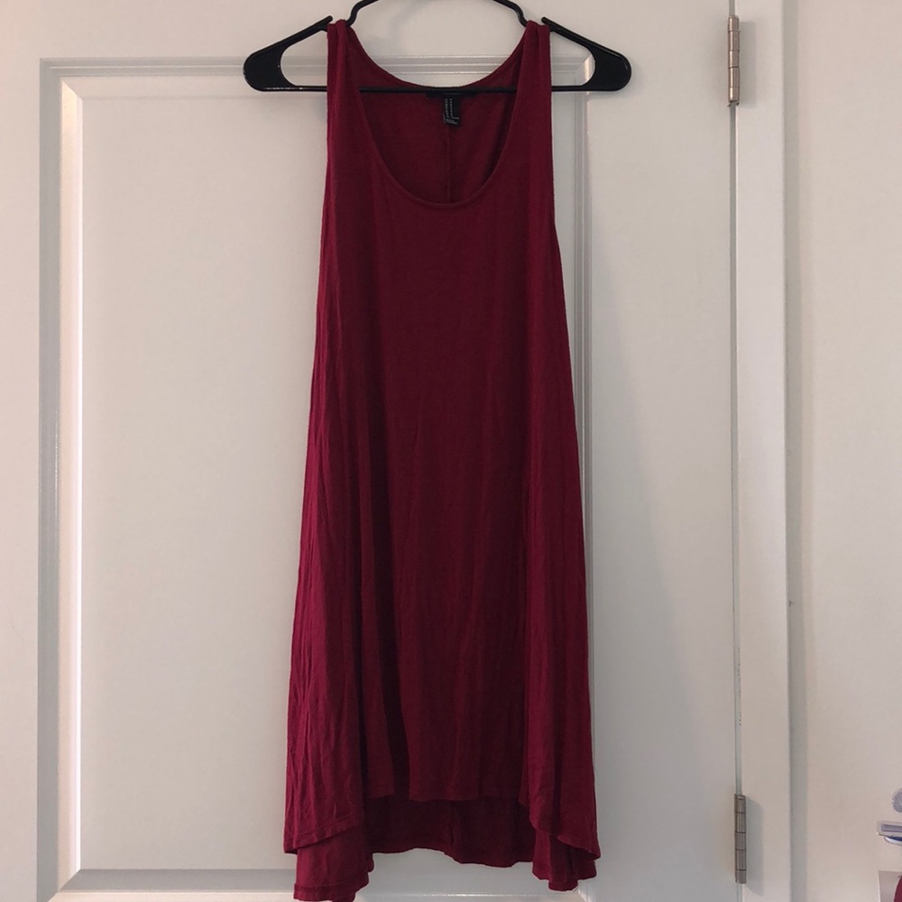 Red straight dress